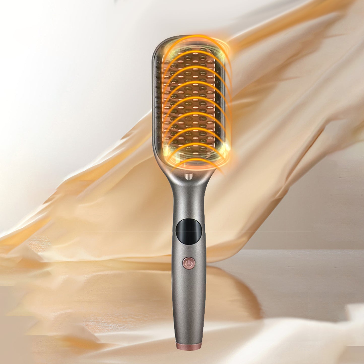 Wide Plate Negative Ion Hair Straightening Brush | Fast Heat Styler & Volumizer | Adjustable Temp 260°F-420°F,Frizz-Free & Scalp Protection for Thick/Curly Hair Comfort